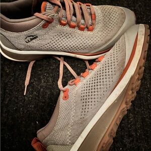 L.L. Bean Gray and Orange Sneakers with Breathable Mesh